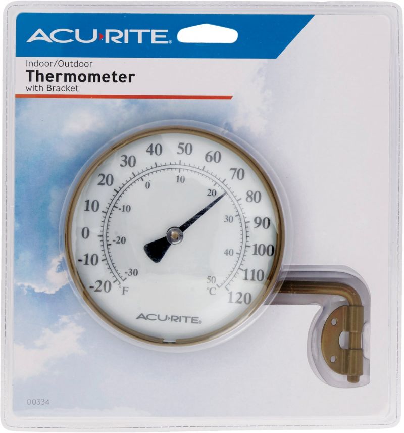 OUTDOOR THERMOMETER with Metal look ASSORTED COLORS 